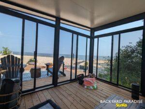 Black free standing 3 season lake house , Willow Island , Gimli , Manitoba 2