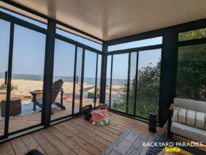 Black free standing 3 season lake house , Willow Island , Gimli , Manitoba 3