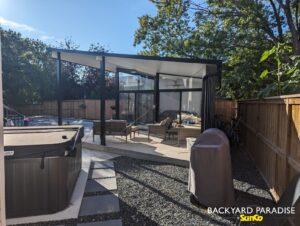 Black free standing pool house , Charleswood , Winnipeg , Manitoba 4