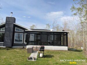 Black studio sunroom, Lac du Bonnet, Manitoba, 2