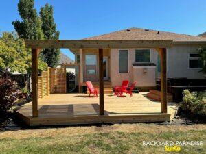 Cedar deck with pergola , Whyte Ridge, Winnipeg , Manitoba 2