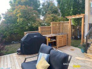 Cedar deck with pergola , Whyte Ridge, Winnipeg , Manitoba 4