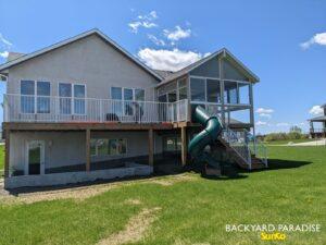 Elevated Gable sunroom over walk out basement, Headingley , Manitoba 2