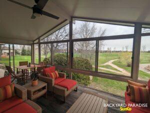 Sandalwood Gable sunroom over walk out basement Transcona, Winnipeg , Manitoba 2