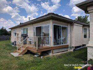 Sandalwood and White curtain wall sunroom, River Park South, Winnipeg , Manitoba 2