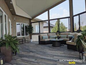 Sandalwood and black gable sunroom with studio connected, Oakbank, Manitoba 8