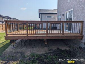 Treated lumber deck and railings , Ridgewood South , Winnipeg , Manitoba 3