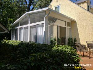 White Offset Gable sunroom, St James , Winnipeg , Maitoba