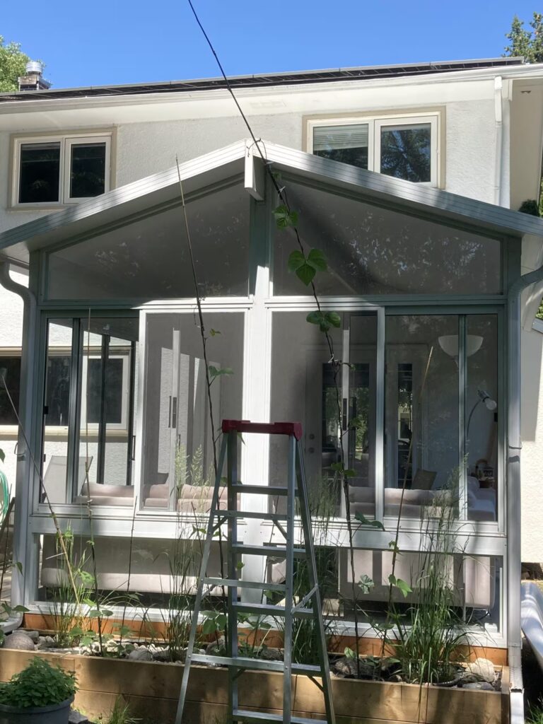 white gable sunroom by SunCo in Westwood, Winnipeg