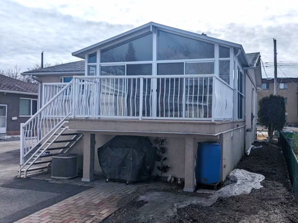 white gable sunroom by SunCo in Worthington, Winnipeg