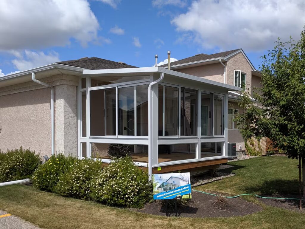 white studio sunroom by SunCo in Dakota Crossing, Winnipeg