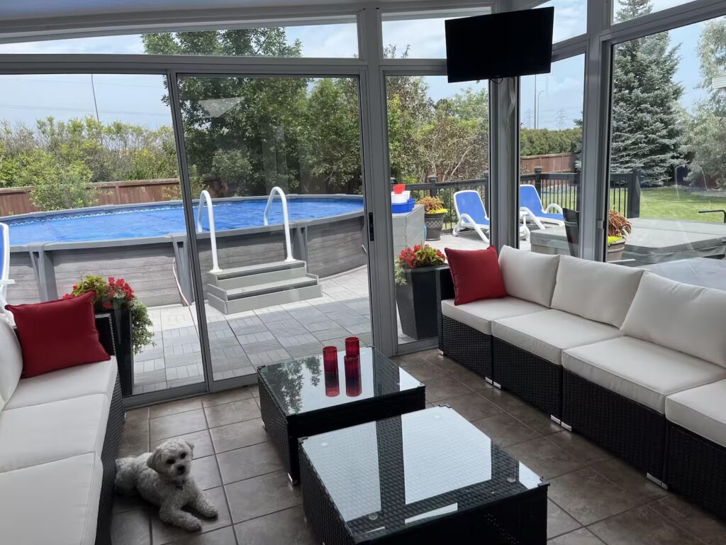 white sunroom by SunCo in Island Lakes, Winnipeg